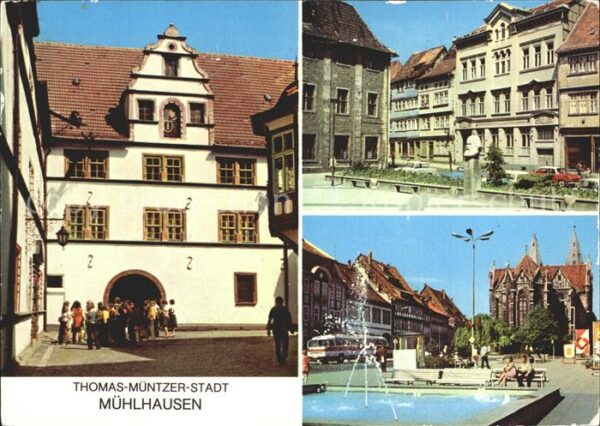 Muehlhausen Thueringen Rathaus Karl Marx Platz Wilhelm Pieck P