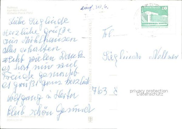 Muehlhausen Thueringen Rathaus Karl Marx Platz Wilhelm Pieck P – Bild 2