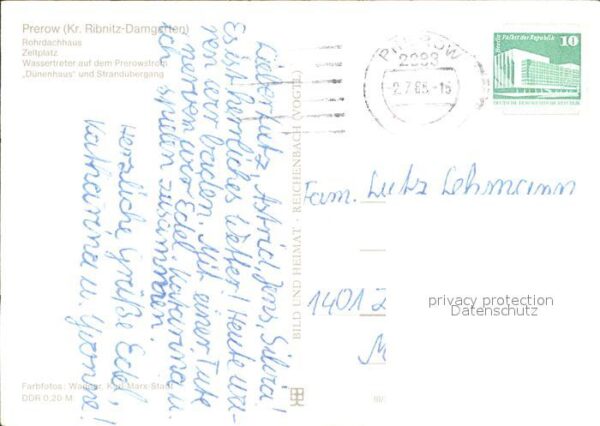 Prerow Ostseebad Rohrdachhaus Zeltplatz Wassertreter Pre – Bild 2