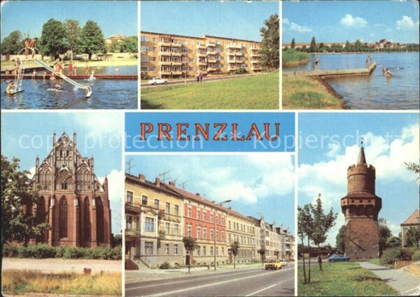 Prenzlau Freibad Uckersee Neubauten St Marienkir
