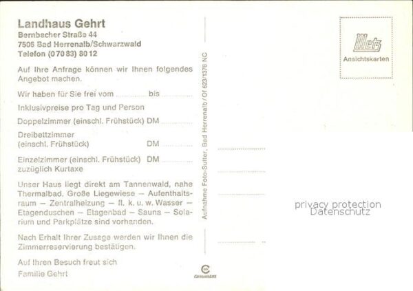 Bad Herrenalb Landhaus Gehrt – Bild 2