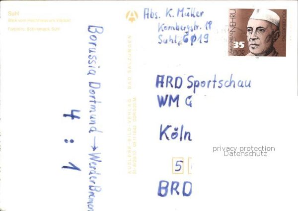 Suhl Thueringer Wald Blick vom Hochhaus am Viadukt – Bild 2