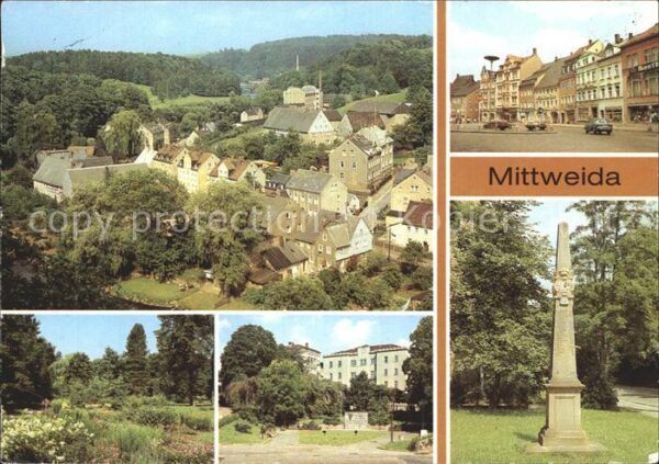 Mittweida Markt Anlagen am Schwanenteich Postmeil