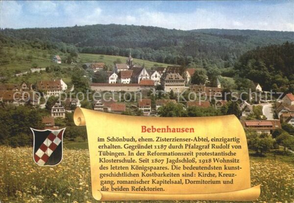 Bebenhausen Tuebingen Teilansicht mit Spruch und Ehemaligen K