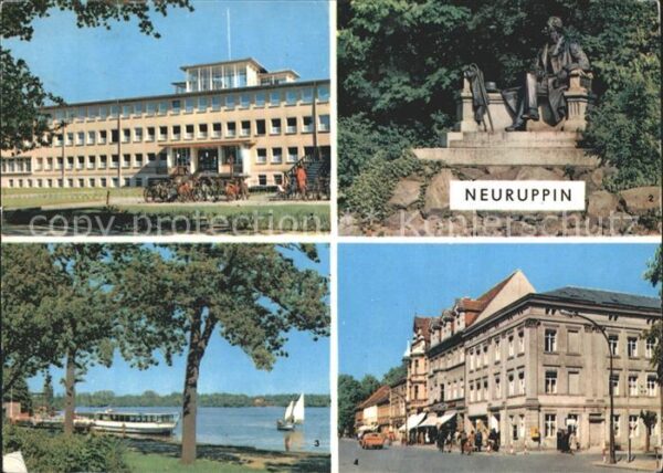 Neuruppin Poliklinik Fontanedenkmal Karl Marx Str
