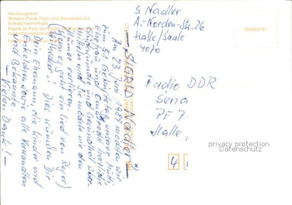 Naumburg Saale Neubaugebiet Wilhelm Piek Platz Volkssc – Bild 2