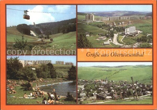 Oberwiesenthal Erzgebirge Blick zu den Sprungschanzen Sparringber