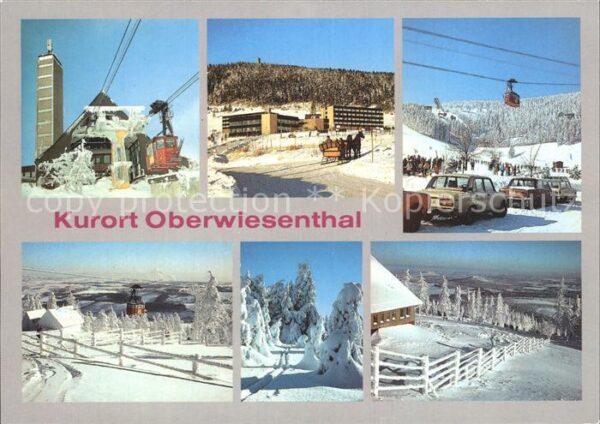 Oberwiesenthal Erzgebirge Hotelanlagen Teilansicht Seilbahn