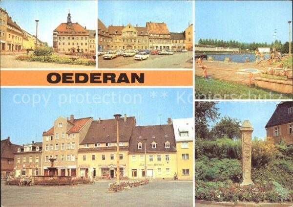 Oederan Rathaus und Platz der Befreiung Stadtba
