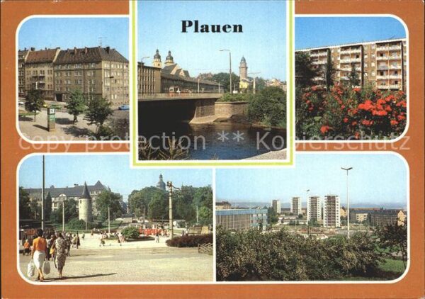 Plauen Vogtland Leninplatz Neue Elsterbrücke Seehaus an