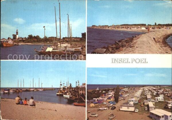 Poel Insel Hafen und Leuchtturm An der Mole Am Haf