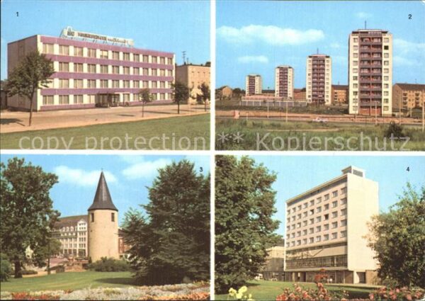 Plauen Vogtland Punkthäuser Nonnenturm Kopfhaus am Plat