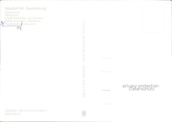 Neudorf Quedlinburg Gondelteich Teilansicht Gaststätten Zur – Bild 2