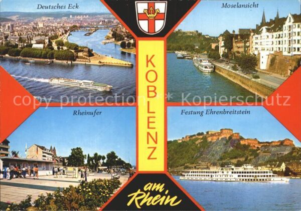 Koblenz Rhein Festung Ehrenbreitstein Moselansicht De