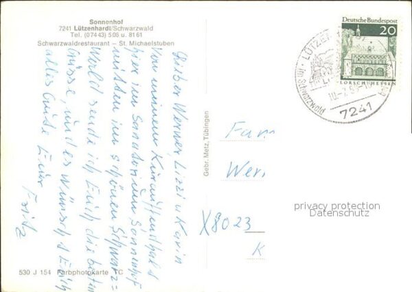 Luetzenhardt Sonnenhof Schwarzwaldrestaurant Sankt M – Bild 2
