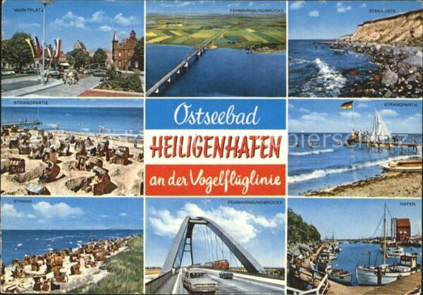 Heiligenhafen Ostseebad Marktplatz Strand Hafen Fehmarnsundbrüc