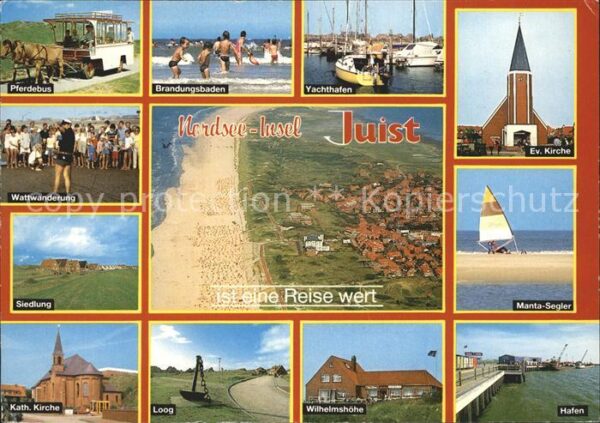 Juist Nordseebad Evangelische Kirche Hafen Loog Pferdebu