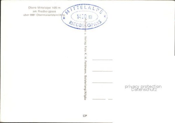 Obermeiselstein Oberstdorf Obere Mittelalpe Riedbergpass – Bild 2