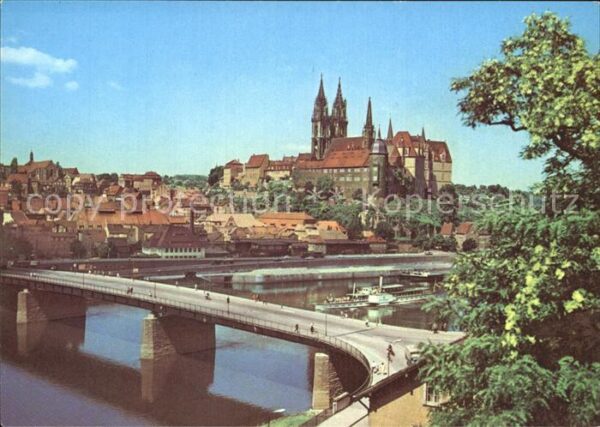 Meissen Elbe Sachsen Blick vom Ratsweinberg