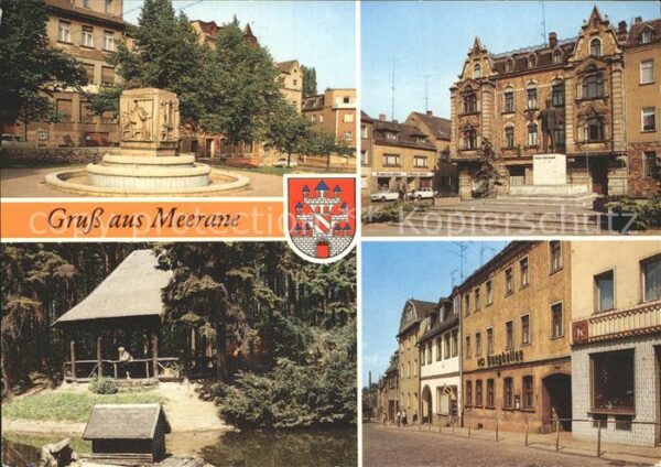 Meerane Weberbrunnen Stadtpark August-Bebel-Str