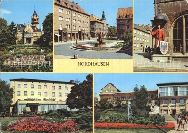 Nordhausen Thueringen Lutherplatz Meyenburgmuseum Roland