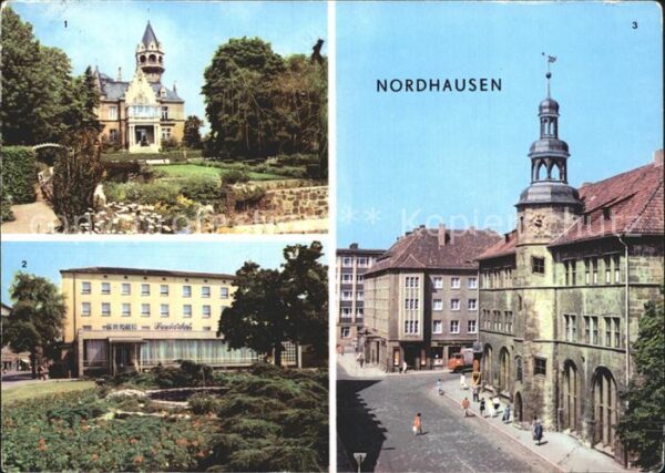 Nordhausen Thueringen Meyenbergmuseum Rathaus HO-Hotel Handel
