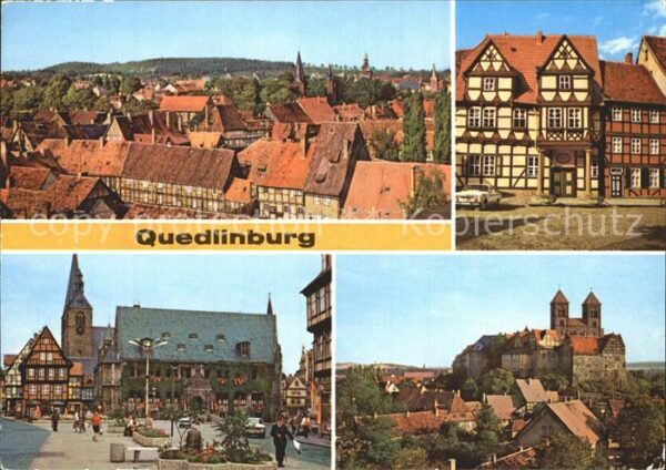 Quedlinburg Blick vom Schlossberg Klopstockhaus Mar