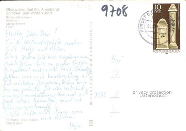 Oberwiesenthal Erzgebirge Erholungsheim Am Fichtelberg Hallenbar – Bild 2