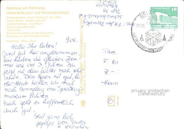 Neuhaus Rennweg Erholungsheim Ernst Thälmann Leuna Werk – Bild 2
