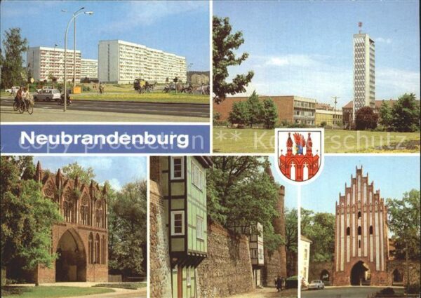 Neubrandenburg Neubauten Leninstrasse Karl Marx Platz