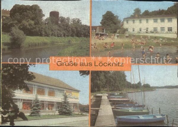 Loecknitz Mecklenburg-Vorpommern Burgruine an der Randow Strandbad Kaufh