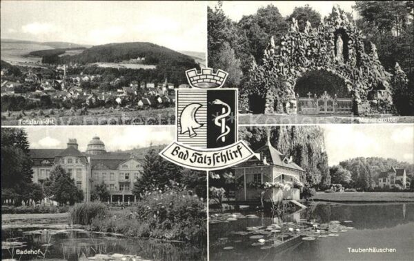 Bad Salzschlirf Mariengrotte Taubenhäuschen Badehof