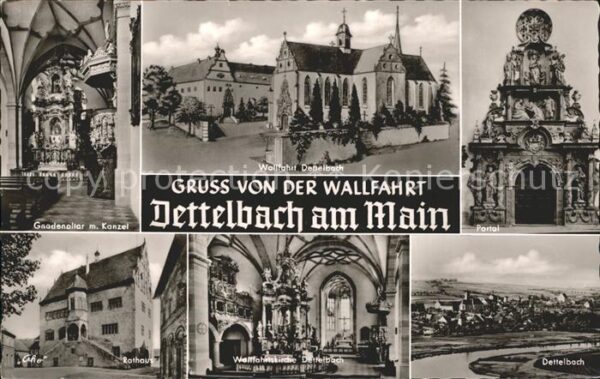 Dettelbach Wallfahrt Gnadenaltar Kanzel Portal Rat