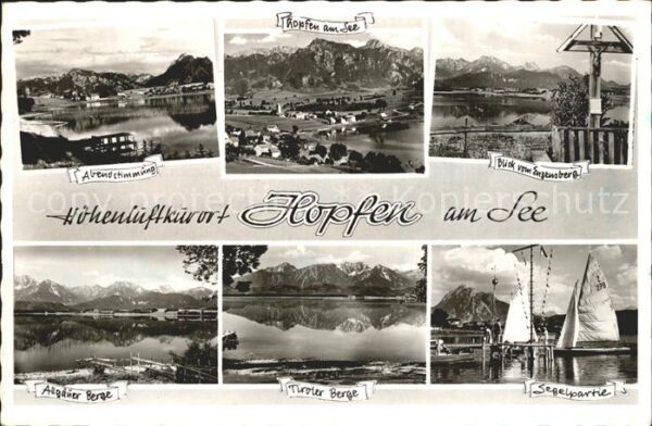 Hopfen See Segelpartie Tiroler Berge Allgäuer Berg