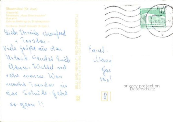 Blauenthal Erzgebirge Wasserfall Ferienheim Haus Zimmersacher – Bild 2