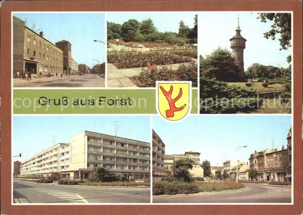 Forst Lausitz Post Rosengarten Wasserturm Berliner St