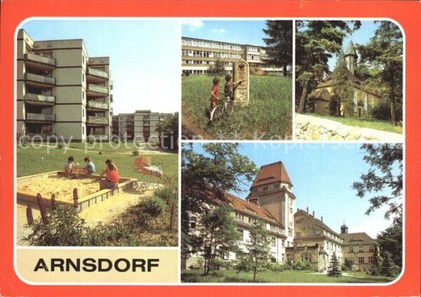 Arnsdorf Dresden Zwölfeckhäuser Postmeilensäule Dorfkirc