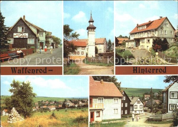 Waffenrod-Hinterrod Kirche Strassenansicht Park-Cafe