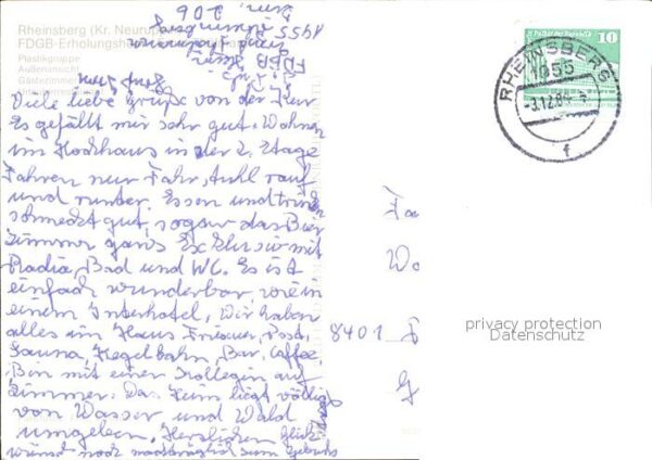 Rheinsberg Erholungsheim Ernst-Thälmann Plastikgru – Bild 2