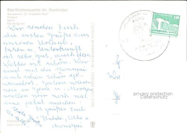 Bad Klosterlausnitz Sanatorium Dr. Friedrich Wolf Markt Klo – Bild 2