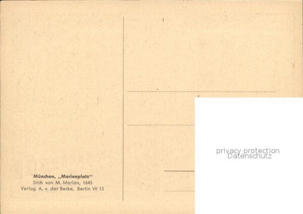 Muenchen Marienplatz Stich von M. Merian – Bild 2