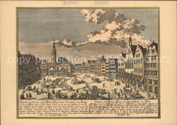 Frankfurt Main Römerberg Stich von S. Kleiner