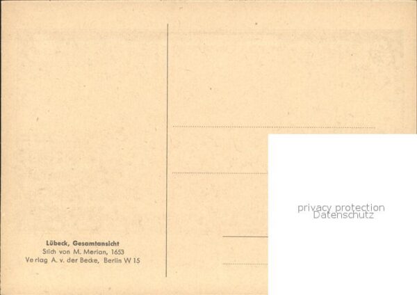 Luebeck Stich von M. Merian – Bild 2