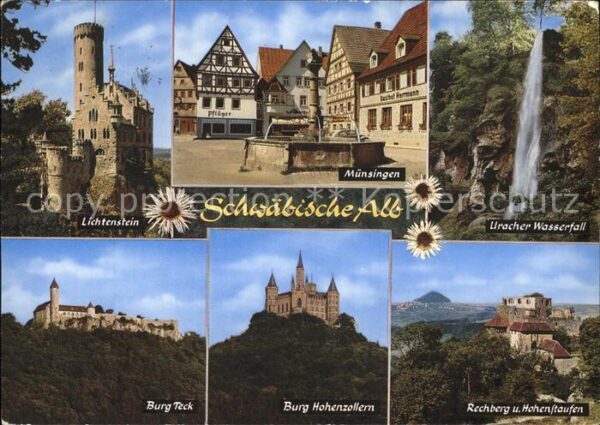 Muensingen Lichtenstein Uracher Wasserfall Burg Ho
