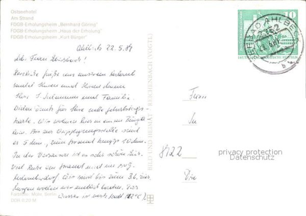 Ahlbeck Ostseebad Erholungsheim Bernhard Göring Haus der – Bild 2