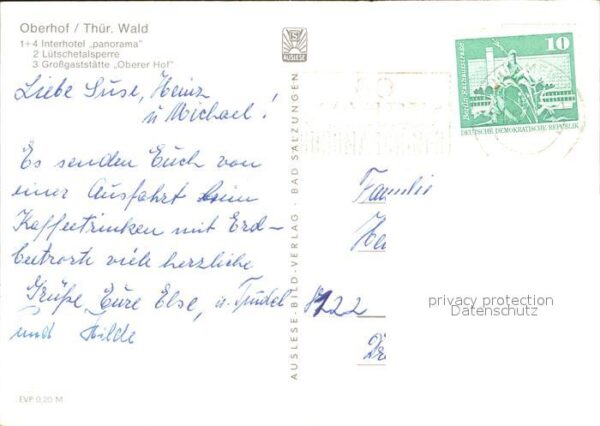 Oberhof Thueringen Interhotel Panorama Lütschetalsperre Gr – Bild 2