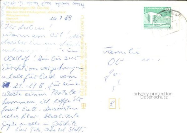 Finsterbergen Erholungsheim Wilhelm Pieck Waldschwimm – Bild 2