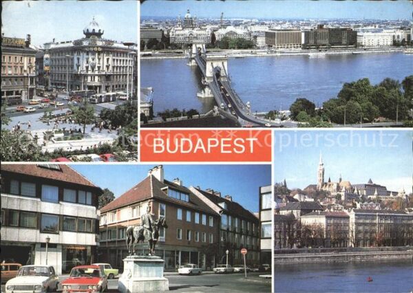 Budapest Teilansichten Denkmal Brücke