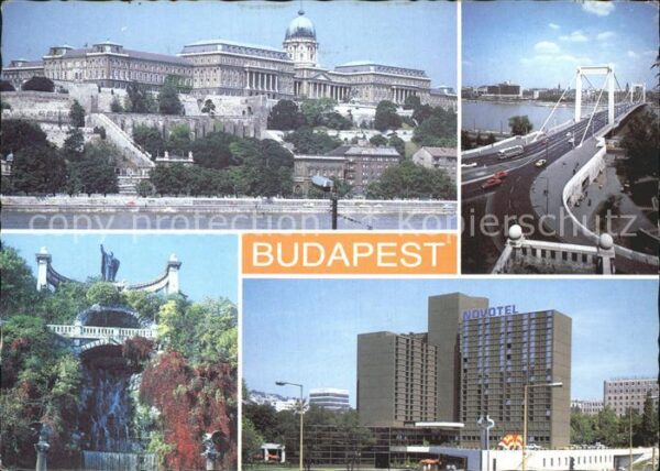 Budapest Schloss Brücke Novotel Denkmal