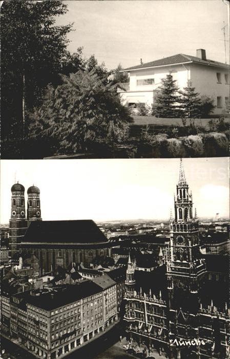 Muenchen Fliegeraufnahme Marienplatz Rathaus